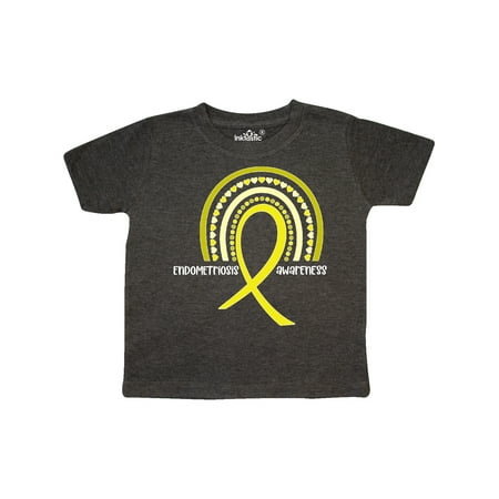 

Inktastic Endometriosis Awareness Yellow Ribbon Rainbow Gift Toddler Boy or Toddler Girl T-Shirt