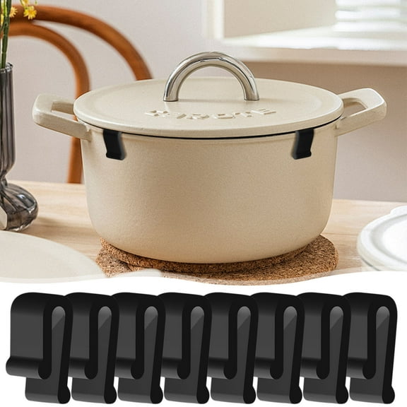 Dutch Oven Lid Protector Clips - 8x Oven Lid Lifter | Cookware Protector Replacement Clip | Cookware Protector Clips Replacement | Pot Bumpers for Tacking Cookware