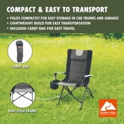 Ozark Trail High Back Camping Chair, Black, Adult