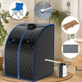 thumbnail image 3 of Patiojoy Portable Steam Sauna Spa Household Personal Sauna Tent with 9-Level Temperature &Timer Black, 3 of 5