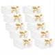 thumbnail image 1 of Paquete de 10 Cajas de Regalo Blancas con Tapas, Caja de Propuesta para Padrinos de Boda de 8x8x4 Pulgadas, Caja de Regalo Negra de Lujo con Cinta para Caja de Boda, 1 of 5