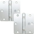 thumbnail image 3 of Stone Harbor Hardware 3-1/2" Ball-Bearing Door Hinges, 1/4" Radius Corner, Antique Brass, 3-Pack, 3 of 4