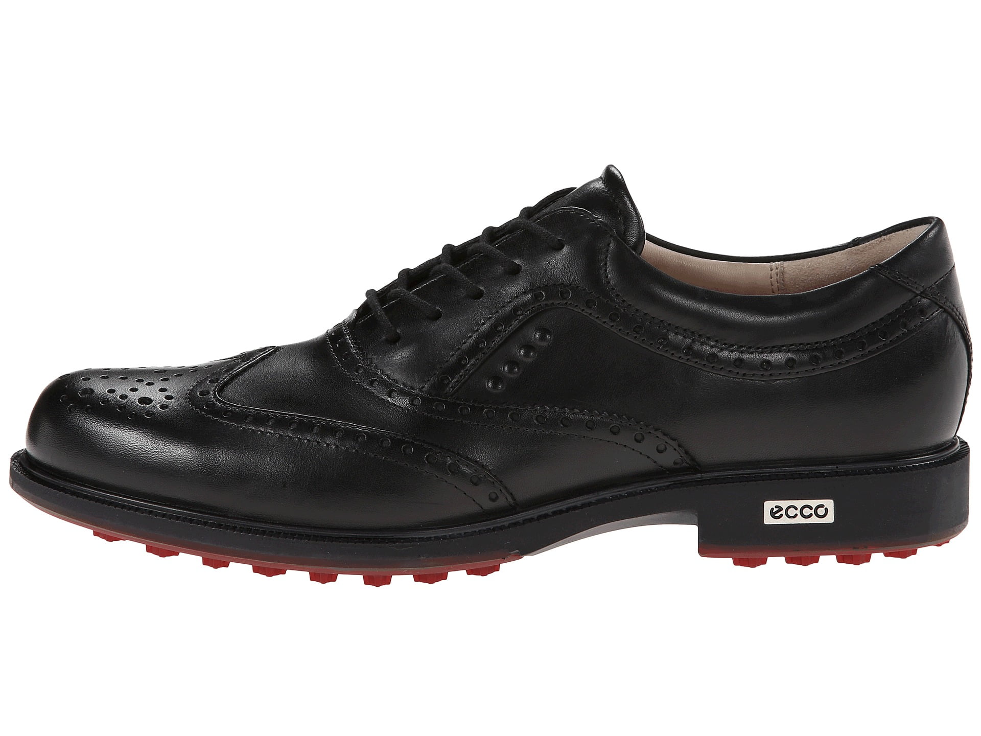 ECCO Tour Hybrid Wingtip Golf Shoes Black/Brick (Size 46.0 12-12.5M - Walmart.com