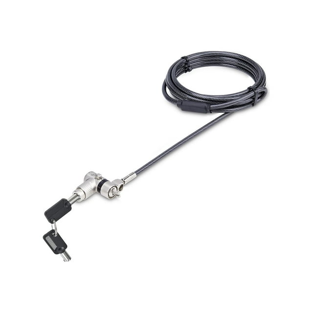 StarTech.com Universal Laptop Lock 6.6ft (2m), Security Cable For Notebook Compatible With Noble Wedge/Nano/K-Slot; Keyless Combination Locking Cable - Anti-Theft Cut-Resistant Steel Cable (UNIVC4D-LAPTOP-LOCK) - Security cable lock - black, silver - 6.6 ft