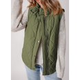 thumbnail image 6 of Sleeveless Fall Winter Jackets for Women Lightweight Stand Collar Cropped  Vest Button Zip Up Quilted Bomber Jacket Warm Coat Outerwear with Pockets, 6 of 6