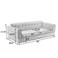 thumbnail image 3 of 55" Large Elevated Dog Couch with Armrests and Tufted Backrest, Dog Sofa for Small/Medium/ Large Dogs, Upholstered Loveseat Pet Bed with Nailhead Trim, 3 of 9