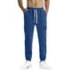 thumbnail image 2 of Pantalones largos para hombre, lisos, informales, con cintura elástica y bolsillos, deportivos, 2 of 8