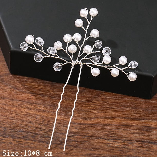 Horquillas para el cabello, accesorios para el cabello para mujer, accesorios de boda, pinzas para el cabello, joyería, perla, diamantes de imitación, flor, horquillas para el cabello, tocado Tan Jianjun unisex