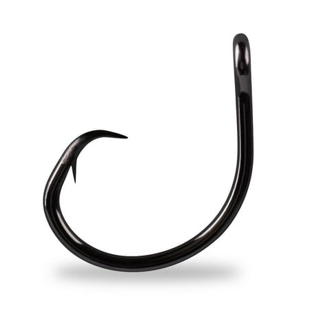 UPC: 0023534411739 | Mustad 3x Strong Demon Perfect Circle Hook (Black Nickel) – Size: 6/0 7pc