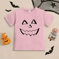 thumbnail image 2 of YAYUBA Halloween Shirt for Toddler Boy Girl Pumpkin Ghost Face Crewneck Short Sleeve Tshirt for Kid Halloween Clothes Top for 10-11 Years, 2 of 2