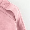 thumbnail image 6 of Bomber Jacket Women Wool Blend Cropped Lapel Long Sleeve Zipper Jacket Outerwear with Flap Pockets Fall Winter Casual Office,Pink,XL, 6 of 8