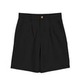 thumbnail image 6 of Bloomae Bermuda Shorts for Women Knee Length High Waisted Button Elastic Waist Summer Dressy Casual Pleated Long Chino Shorts with Pockets, 6 of 8