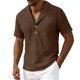 thumbnail image 5 of Top Casual Suelto de Lino de Color Sólido para Deporte Y Vacaciones Al Mar, 5 of 6