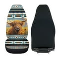 thumbnail image 4 of Uorisanigo Car Seat Cover, Soft Plush 2-Pack Highland Cow Aztec Front Seat Covers, All Weather Car Seats Cover Comfort & Protection for Truck,SUV,Sedan,Van, Easy Installation, 4 of 7