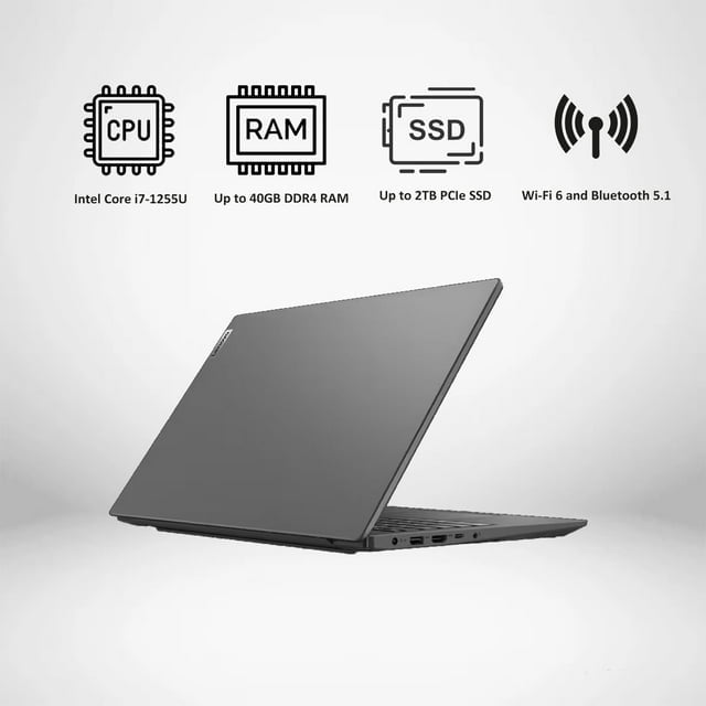 New Lenovo V15 G3 15.6" FHD IPS Business Laptop ,Intel Core i7-1255U,16 GB RAM,1 TB SSD,Intel Iris Xe Graphics,Webcam, HDMI,Bluetooth, Wi-Fi,Windows 11 Pro, Grey