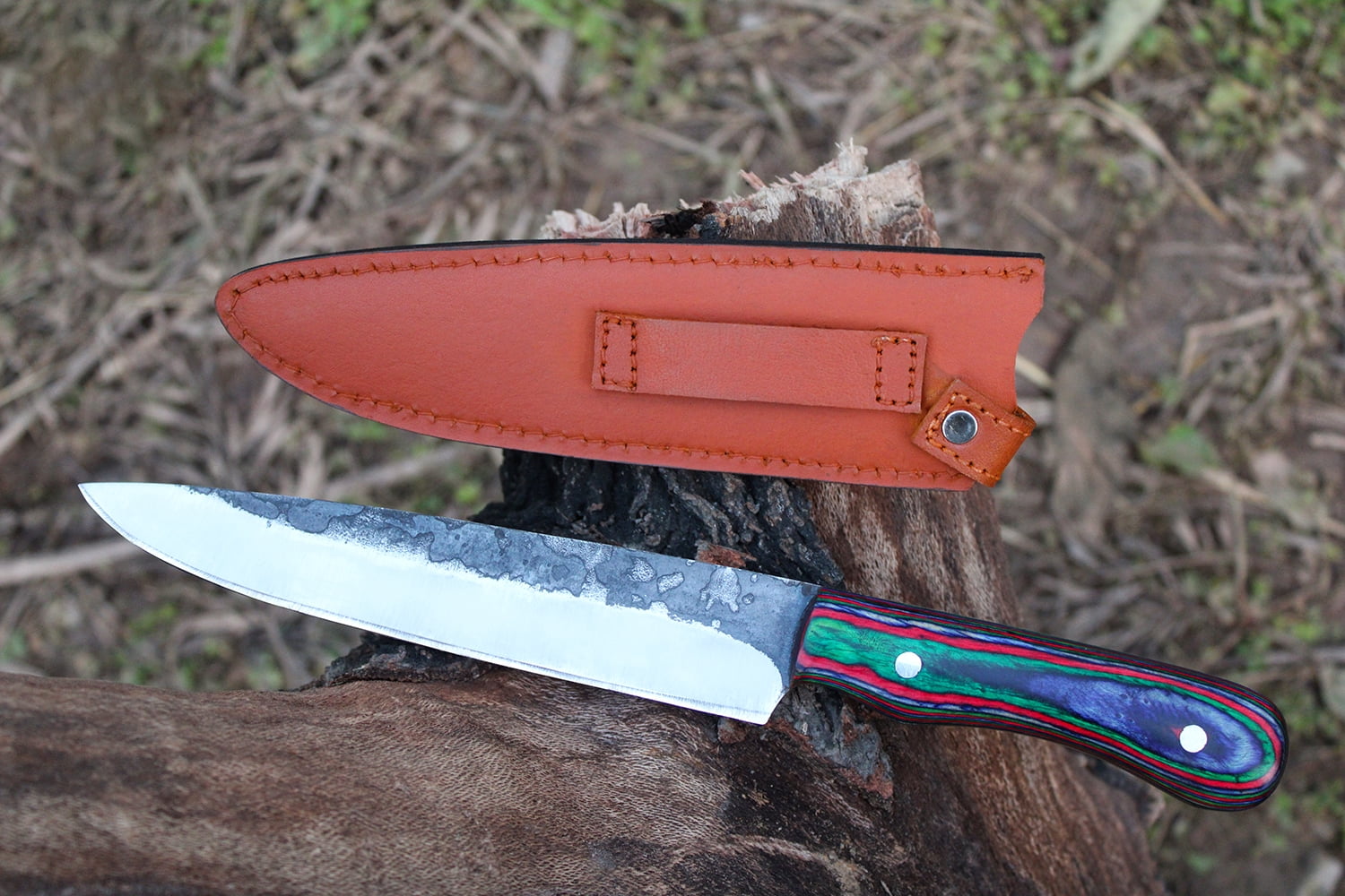 Almazan® Custom Handmade Chef Knife For Professional Chefs, Home Chefs, Outdoor Cooking, And Preparing Meals With Precision