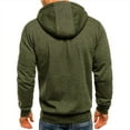thumbnail image 4 of LEEy-world Hoodies For Men Heavyweight Sweatshirt - Full Zip Up Thick Sherpa Lined Mens Hoodies Army Green,XXL, 4 of 4
