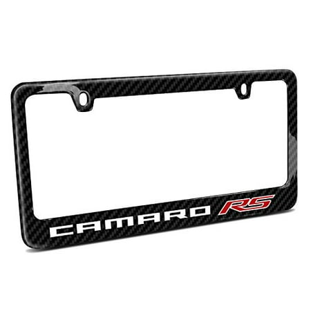 Chevrolet Camaro RS 2010 Black Real Carbon Fiber License Plate Frame