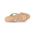 thumbnail image 4 of Allegra K Women's Slip on Clear Glass Heel Wedge Sandals, 4 of 7