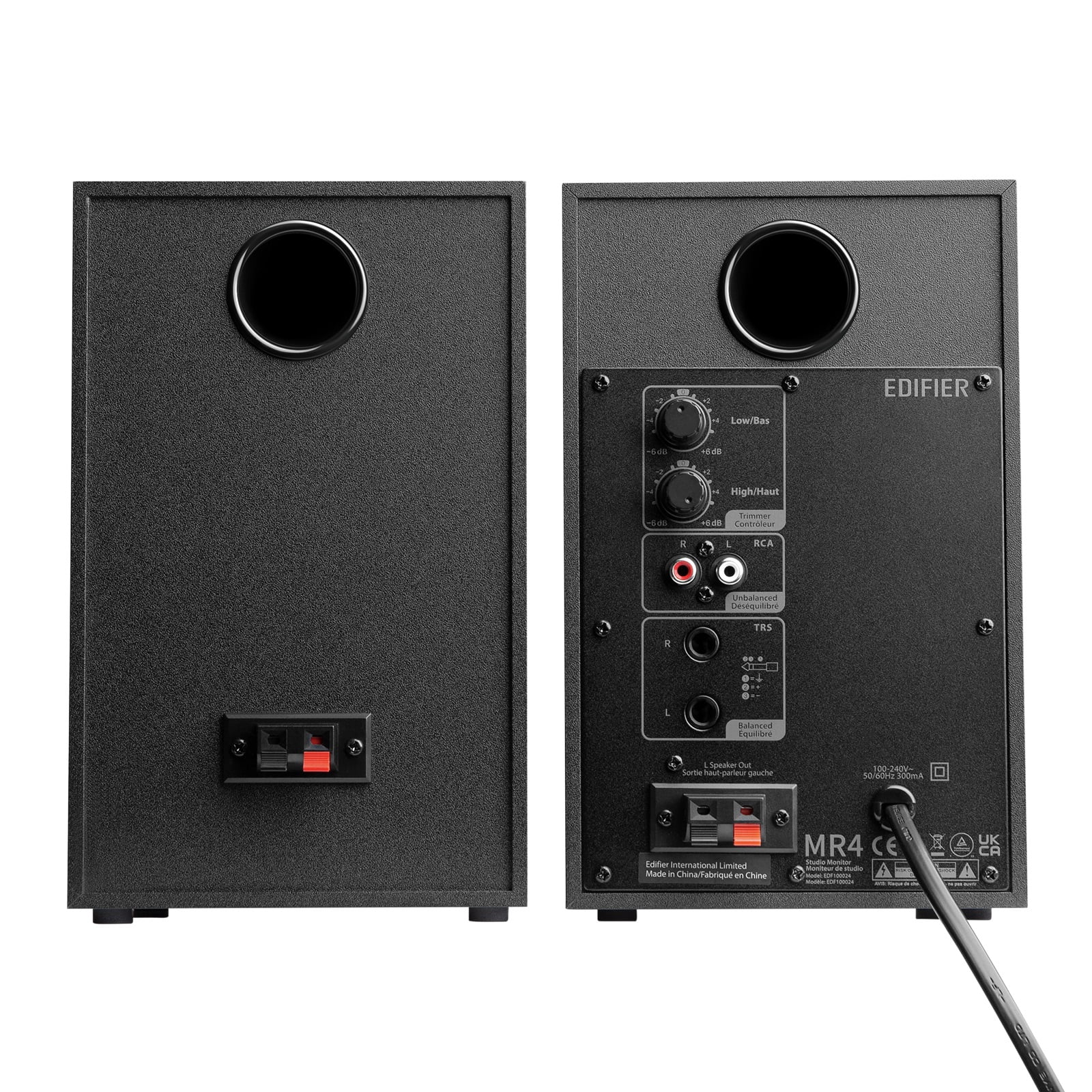 Restored Edifier MR4 Powered Studio Monitor Speakers - Pair - Black (Refurbished)