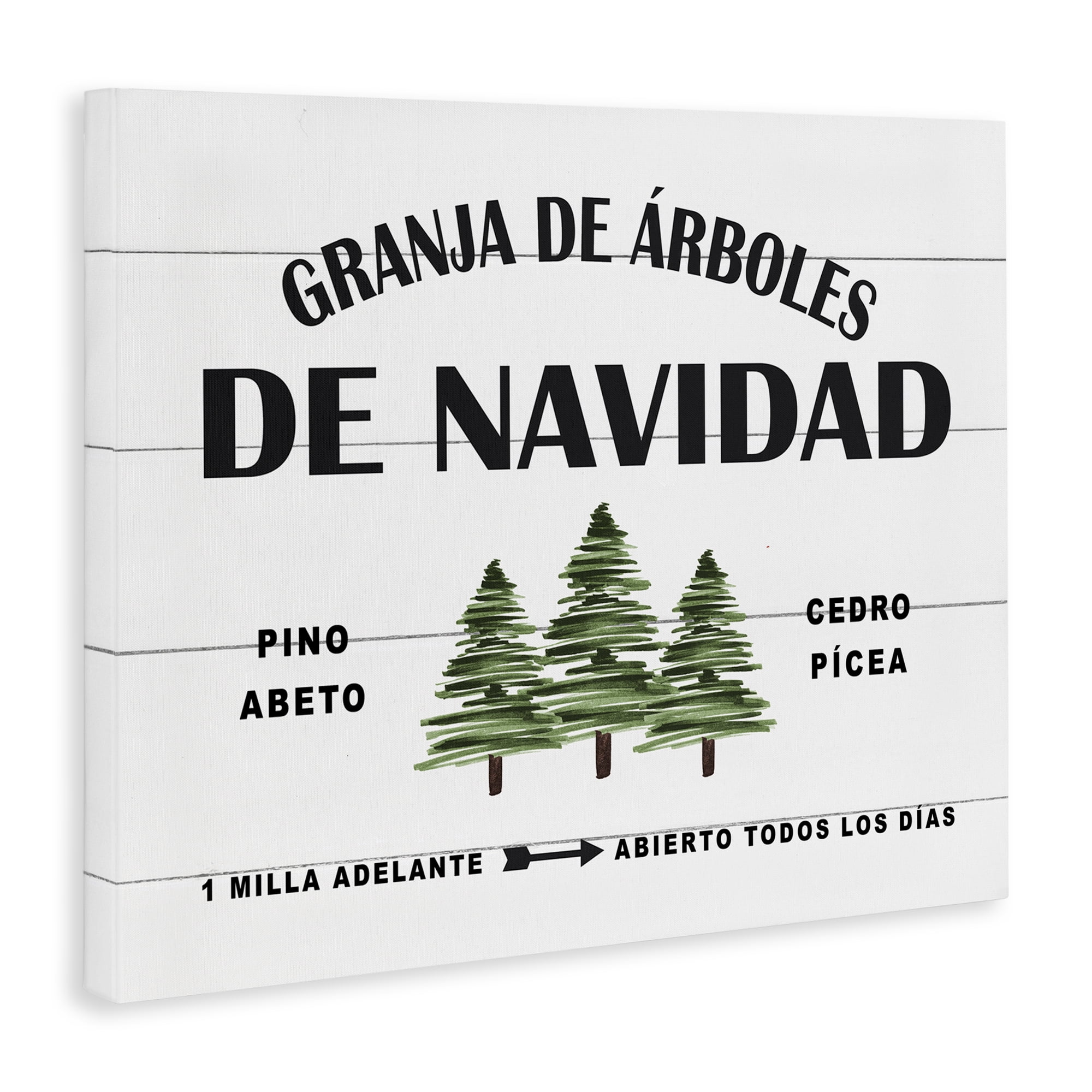 Stupell Industries Arboles De Navidad Holiday Painting Wrapped Canvas Art Print Wall Art, 30 x 24