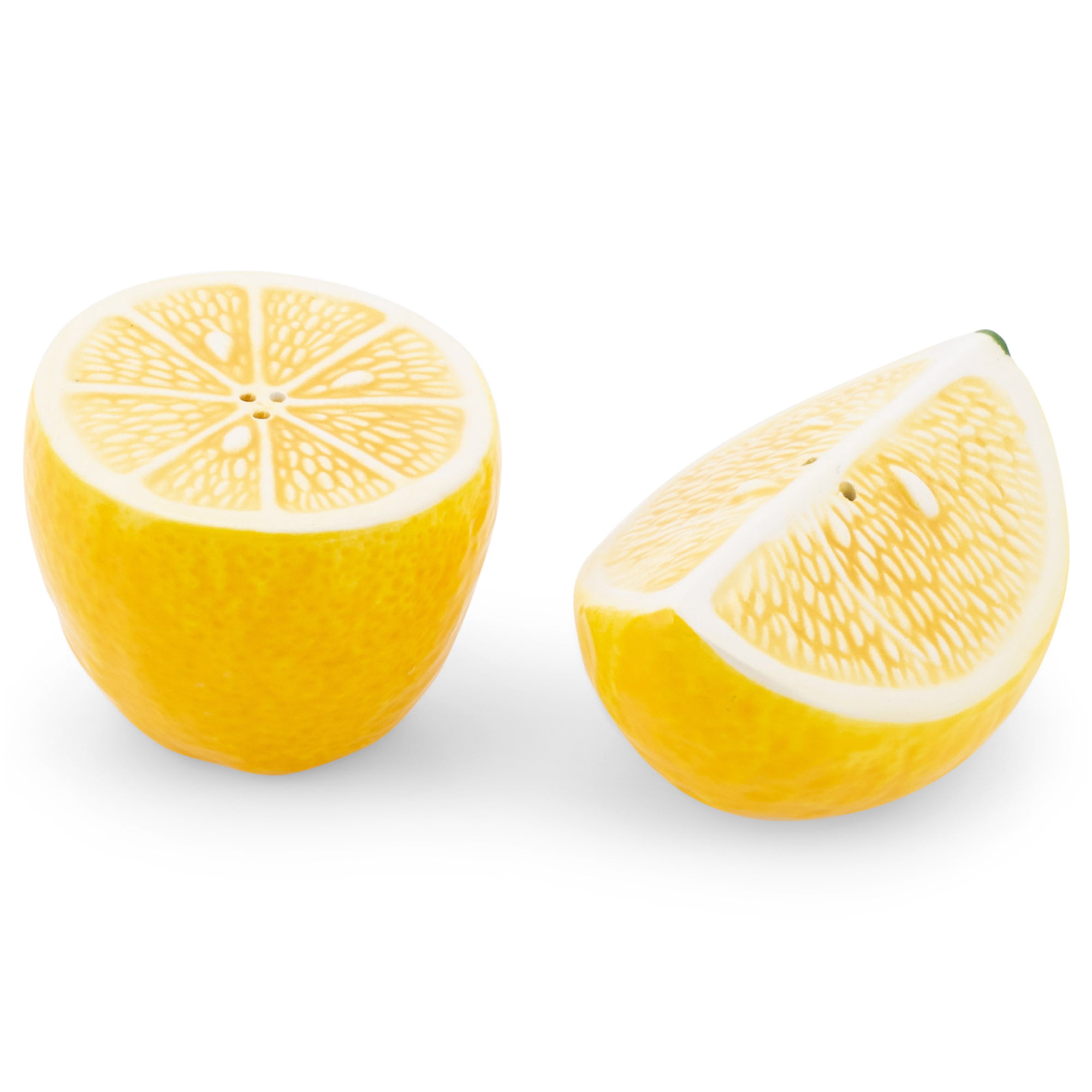 Sunshine Yellow Lemon Halves 3 x 2 Dolomite Tabletop Salt and Pepper Shaker Set 