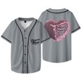 thumbnail image 1 of Omar Courtz Heart Baseball Jacket Tee Primera Musa Tour Merch Unisex V-neck Short Sleeve T-Shirts, 1 of 6