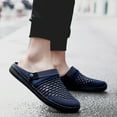 thumbnail image 4 of Modisza Slides for Men Closed Toe Quick Drying Garden Shoes Breathable Mesh Clog Beach Sports Flat Sandals with Arch Support Size 10.5 Purple, 4 of 7