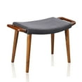 thumbnail image 5 of Bradley Charcoal and Walnut Accent Chair and Ottoman, 5 of 7