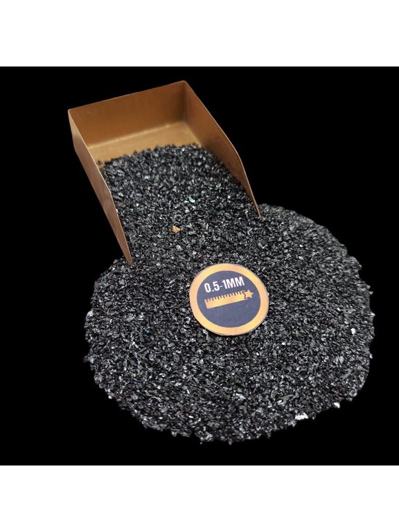 Carborundum 0.5-1 mm Stone Chips, 20g (0.70 oz), Natural Gemstone Chips for Decor Fillings, Nail Art & Mixed Media