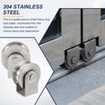 thumbnail image 4 of Uxcell U Groove Wheel with Bracket, Stainless Steel Track Wheel Dia.2.7" Loading 660 lbs Heavy Duty Rigid Caster for Inverted Rolling Gate Industrial Machines Wire Rope Rail, 4 of 7