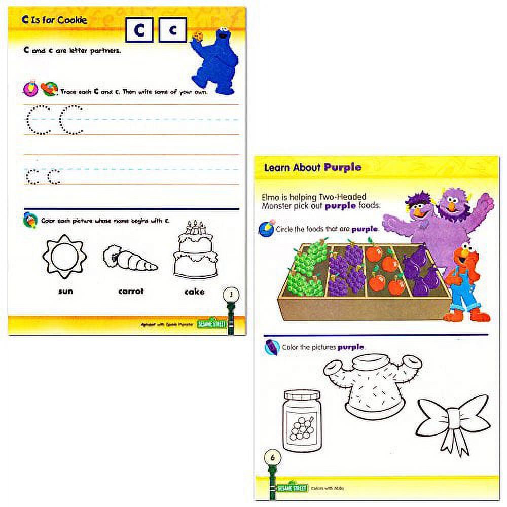 Sesame Street Workbooks Preschool (Set of 4 Workbooks -- Alphabet with Elmo, Letter Sounds, Numbers and Colors) - image 3 of 3