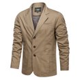 thumbnail image 1 of Traje retro de primavera de color sólido para hombres de negocios jóvenes y de mediana edad, traje holgado, chaqueta informal que combina con todo, 1 of 5