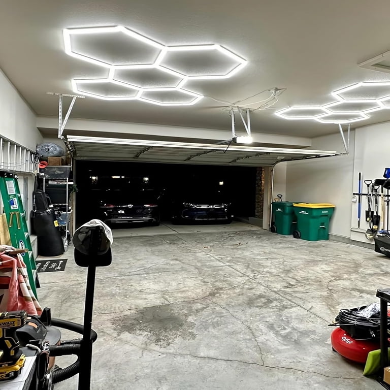 Glitnous Hexagon Garage Led lights, 25 Pack 240W Garage Lights