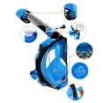 thumbnail image 3 of Máscaras de buceo antivaho con vista de 180 grados compatibles con cámaras deportivas. Tamaño: L/XL. Azul., 3 of 5