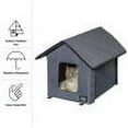 thumbnail image 4 of PETMAKER Heated Cat House with Heating Pad and Sherpa Cover (Gray), 4 of 10