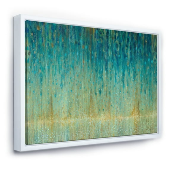 Designart ' Rain Abstract Panel ' Modern & Contemporary Framed Canvas