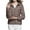 Coffee, variant on Turilly Women's Down Jacket Lightweight Hooded Lightweight Down Jacket Women's Medium Long Lightweight Slim Large Size Thin Jacket