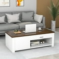thumbnail image 3 of Costway Table Basse Moderne pour Salon avec Tiroirs de Rangement et Compartiments, 3 of 10