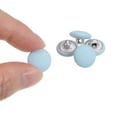 thumbnail image 4 of Uxcell 30pcs 18L Fabric Cloth Covered Button 11.5mm Metal Shank Round Sewing Buttons for Suits Dress Blouses, Blue, 4 of 5