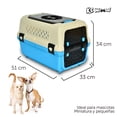 thumbnail image 2 of KE WOOW Transportadora de Viaje Big Sur para Perro, Gato, Conejo, Chica, Color Azul KE WOOW Transportadora Lujo bicolor chica, 2 of 8