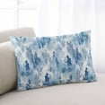 thumbnail image 2 of Blue Botanical Throw Pillow Cover 20 x 36 Inch Decorative Pillow Cover Vintage Watercolor Impressionist Style Lumbar Pillowcase Seasonal Rectangle Cushion Case for Couch Sofa Bed Living Room, 2 of 7