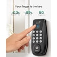 thumbnail image 4 of DESLOC C100 Black to School Smart Door Lock with Touchscreen, Keyless Entry Door Lock with 100 Fingerprints Storage, Keypad Deadbolt for Front Door, 12-Month Battery, Easy Installation-Black, 4 of 9