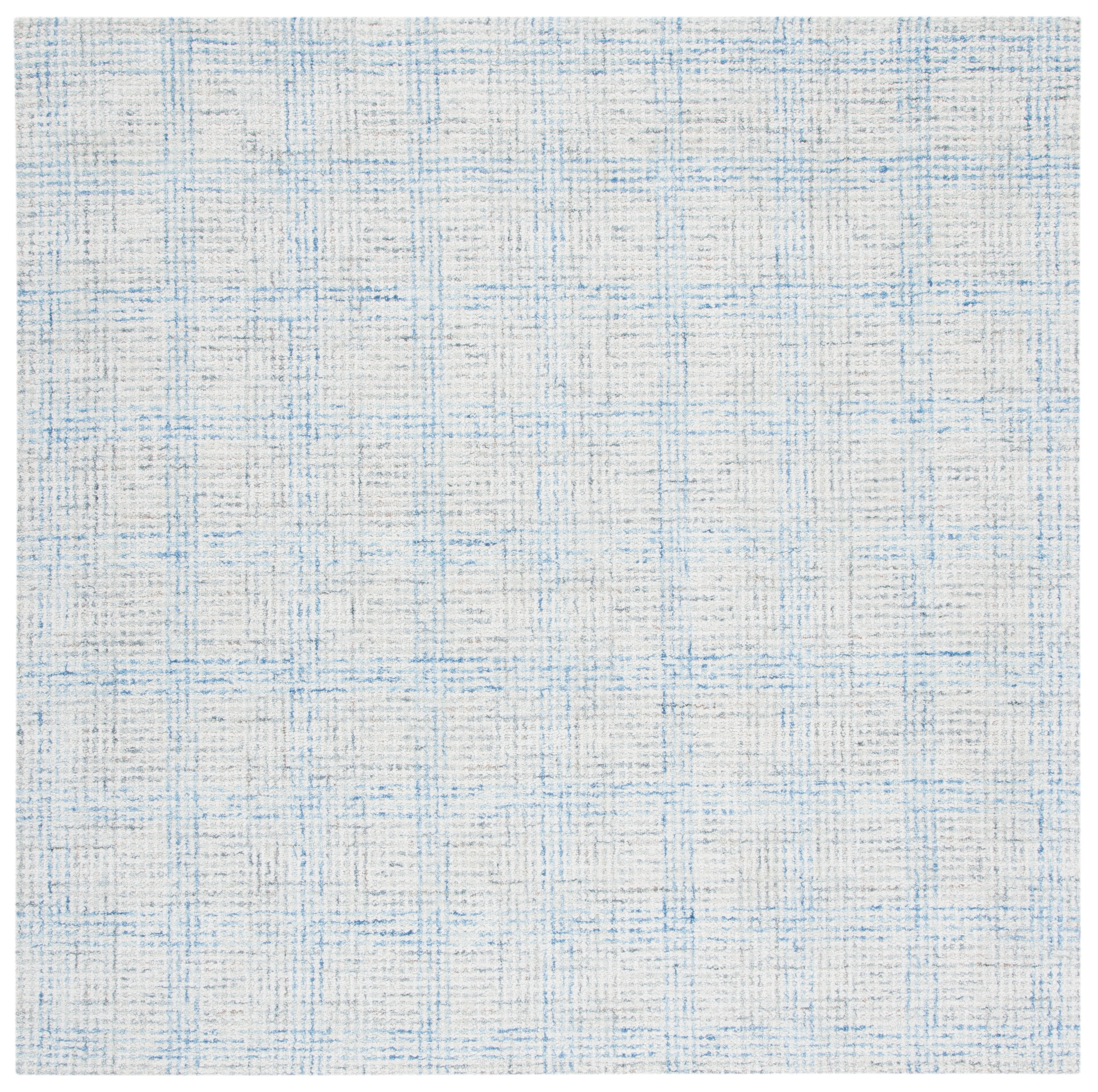 SAFAVIEH Abstract Valentina Plaid Area Rug, Ivory/Beige, 6' x 6' Square