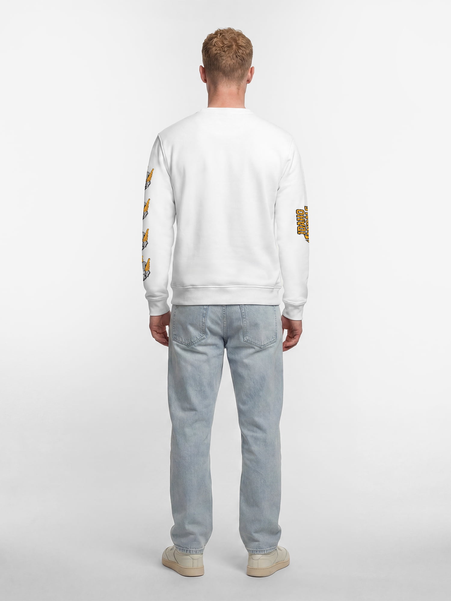 Idaho Vandals Reebok Mens White Crew Sweatshirt