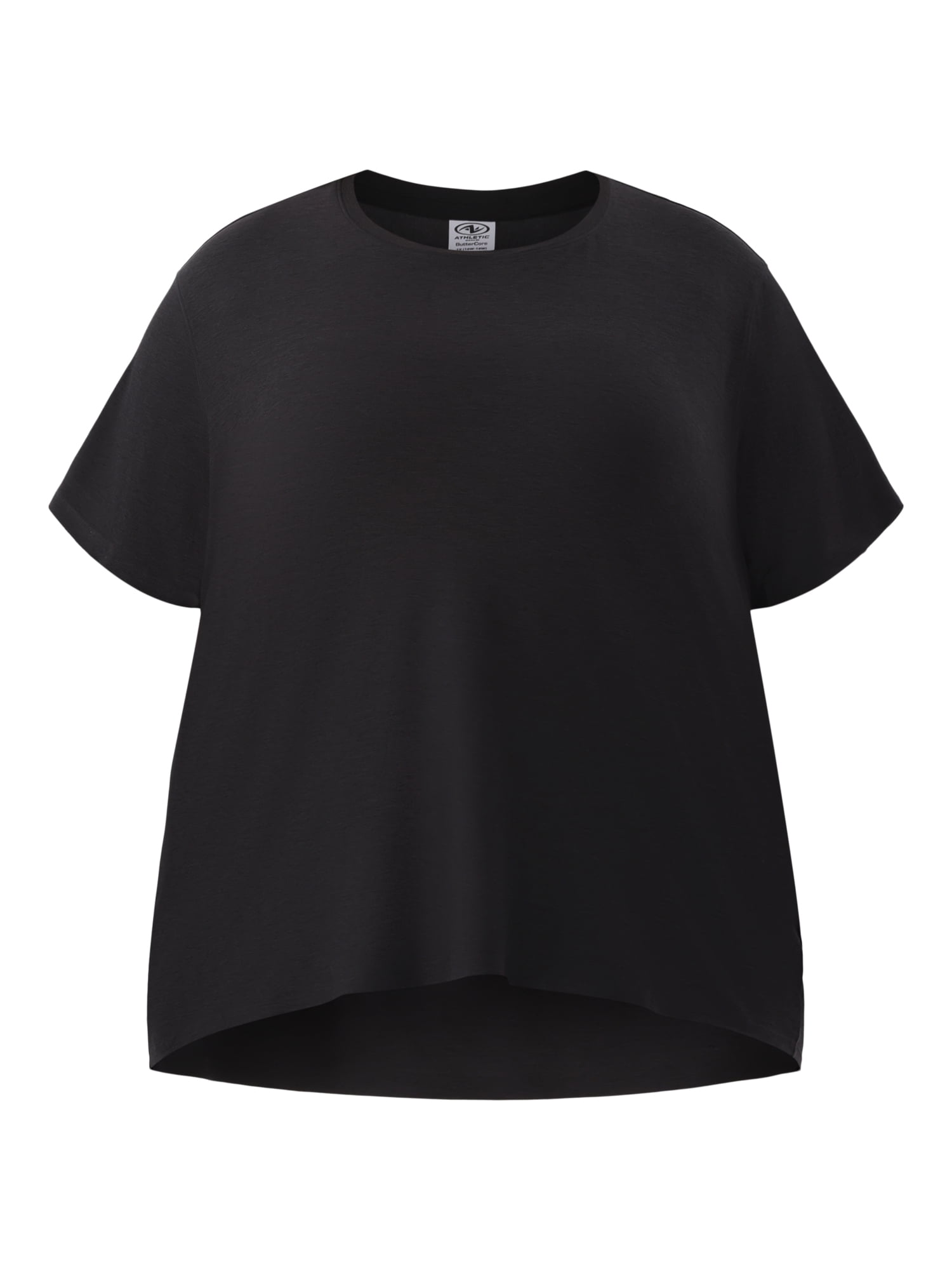 Athletic Works Women's and Women's Plus ButterCore Tee with Short Sleeves, Sizes XS-4X