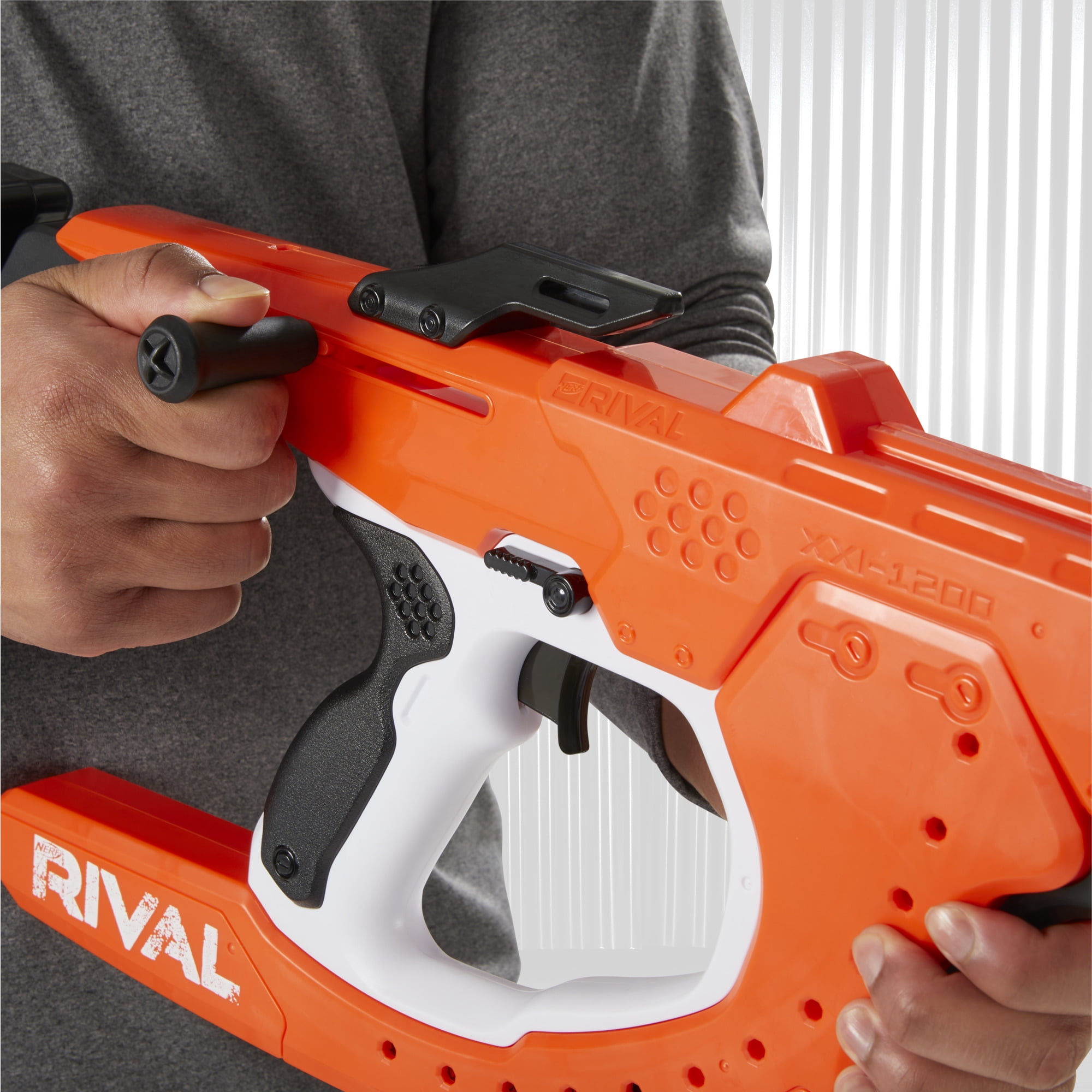 Nerf Rival Curve Shot Sideswipe XXI 1200 Ball Dart Blaster For Outdoor Games Ages 14 and Up