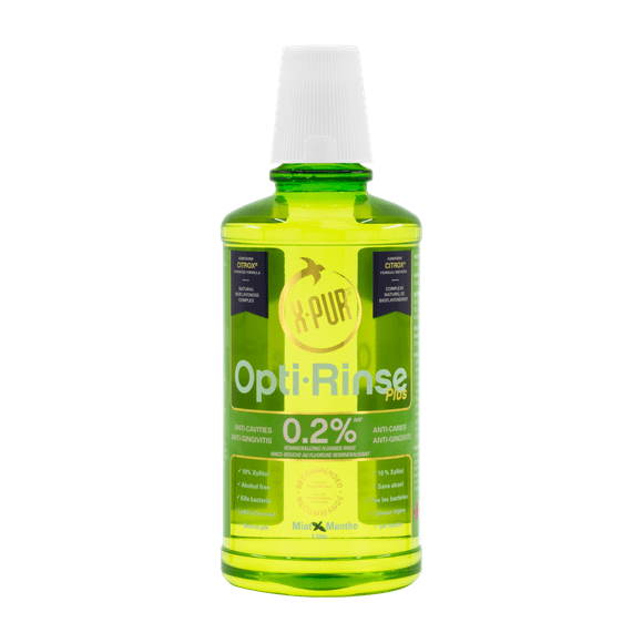 X-PUR Opti-Rinse 0.2% - Alcohol-Free Fluoride Mouthwash with Citrox® & Xylitol | Prevents Cavities, Strengthens Enamel & Reduces Plaque | Mint Flavor | 1L