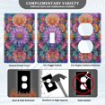 thumbnail image 3 of Yayeee Blank Wall Plate Cover 1-Gang 4.5"x2.7" Home Unused Decorative Outlet, Light Purple Flowers, 3 of 7