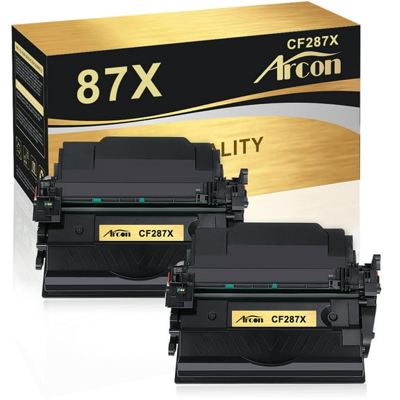 Arcon 2-Pack Compatible Toner for HP 87X CF287X works with HP LaserJet Pro M501n M501dn MFP M527dn M527f M527f LaserJet Enterprise M506 M506dn M506n M506x Printers (Black)